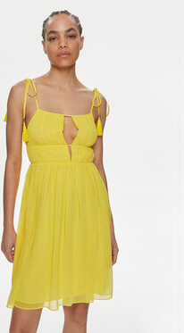 Żółta sukienka Patrizia Pepe na ramiączkach