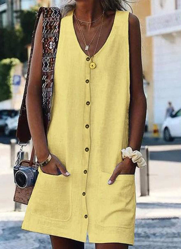 Żółta sukienka Sandbella mini