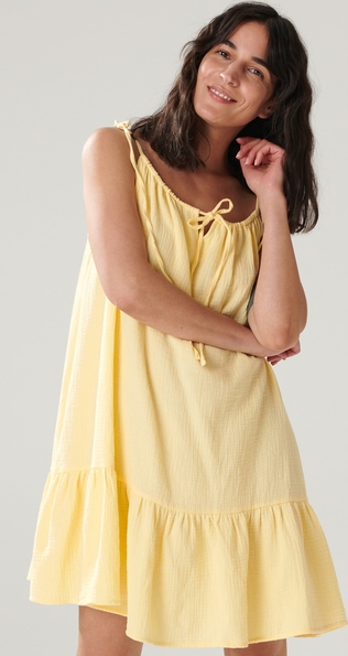 Żółta sukienka Sinsay mini w stylu casual na ramiączkach