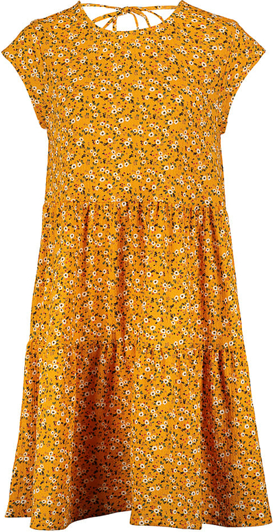 Żółta sukienka Stitch&Soul w stylu casual mini z krótkim rękawem