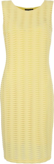 Żółta sukienka VitoVergelis bez rękawów z okrągłym dekoltem
