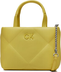 Żółta torebka Calvin Klein matowa do ręki