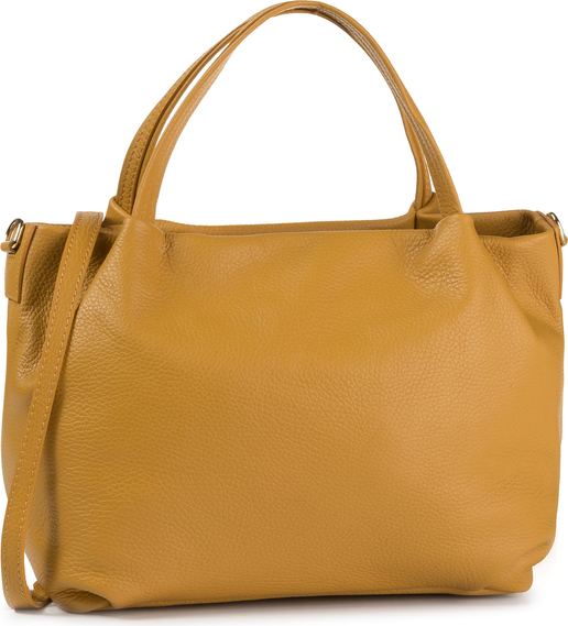 Żółta torebka Creole duża w stylu casual do ręki