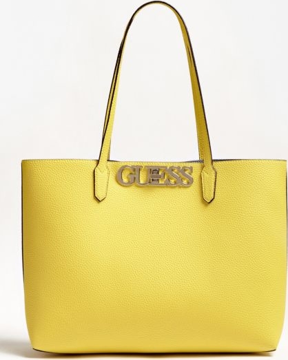Żółta torebka Guess duża w wakacyjnym stylu