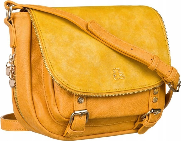 Żółta torebka Lulucastagnette w stylu casual średnia na ramię