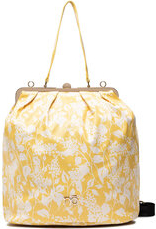 Żółta torebka NOBO na ramię duża z nadrukiem