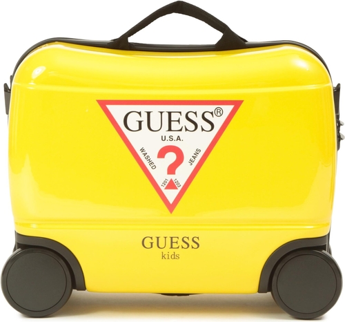 Żółta walizka Guess