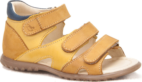 Żółte buty dziecięce letnie Awis Obuwie na rzepy