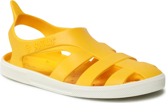 Żółte buty dziecięce letnie Boatilus na rzepy