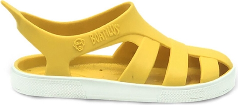 Żółte buty dziecięce letnie Boatilus ze skóry