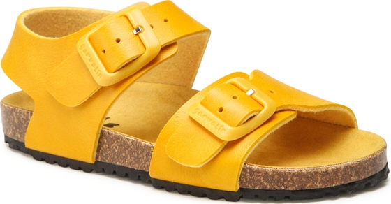 Żółte buty dziecięce letnie GARVALIN na rzepy