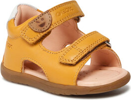 Żółte buty dziecięce letnie Geox na rzepy