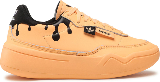 Żółte buty sportowe Adidas sznurowane z płaską podeszwą