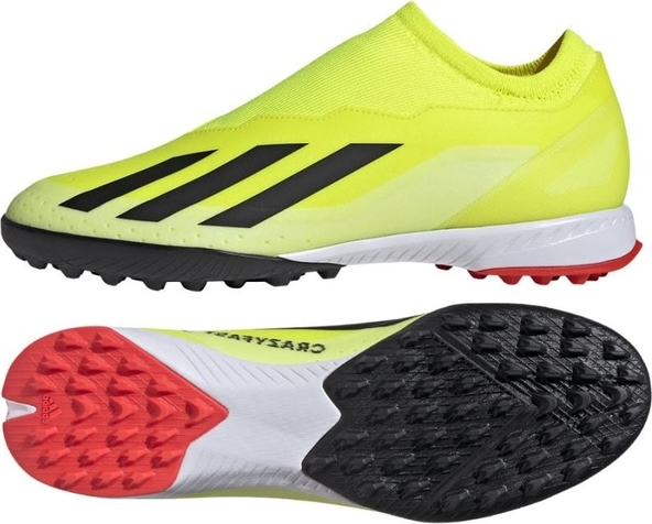 Żółte buty sportowe Adidas w sportowym stylu