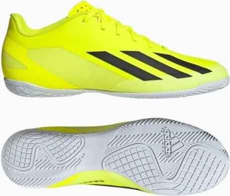 Żółte buty sportowe Adidas w sportowym stylu sznurowane