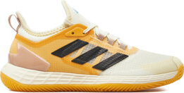 Żółte buty sportowe Adidas z płaską podeszwą sznurowane