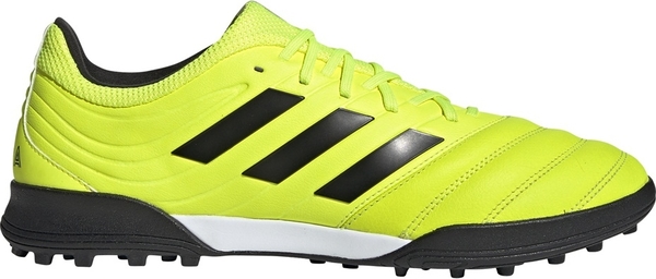 Żółte buty sportowe Adidas ze skóry