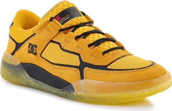 Żółte buty sportowe DC Shoes sznurowane