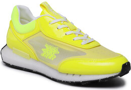 Żółte buty sportowe Desigual z płaską podeszwą