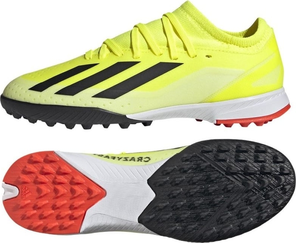 Żółte buty sportowe dziecięce Adidas sznurowane