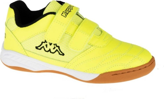 Żółte buty sportowe dziecięce Kappa ze skóry dla chłopców