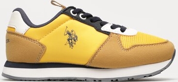 Żółte buty sportowe dziecięce U.S. Polo sznurowane