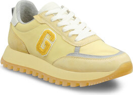 Żółte buty sportowe Gant w sportowym stylu sznurowane z płaską podeszwą