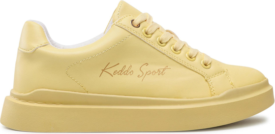 Żółte buty sportowe KEDDO z płaską podeszwą