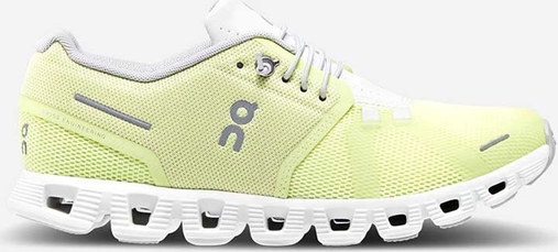 Żółte buty sportowe On-running sznurowane