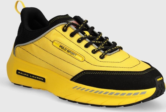 Żółte buty sportowe POLO RALPH LAUREN w sportowym stylu sznurowane