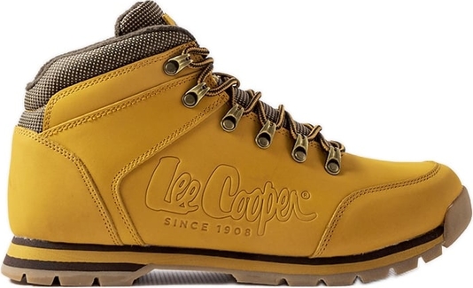 Żółte buty trekkingowe Lee Cooper sznurowane