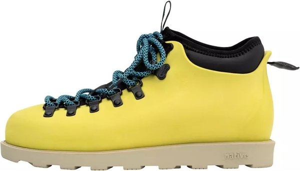 Żółte buty zimowe Native w sportowym stylu sznurowane