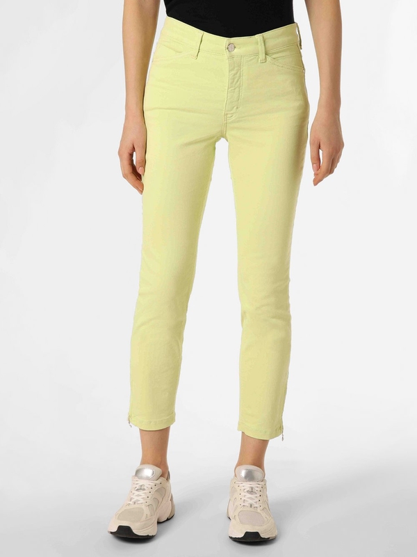 Żółte jeansy MAC w street stylu
