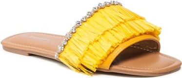 Żółte klapki BASSANO w stylu casual