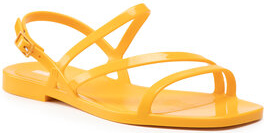 Żółte sandały Melissa z płaską podeszwą z klamrami