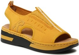 Żółte sandały Rieker z klamrami