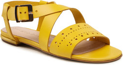 Żółte sandały Sergio Bardi z płaską podeszwą