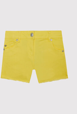 Żółte spodenki dziecięce United Colors Of Benetton z jeansu