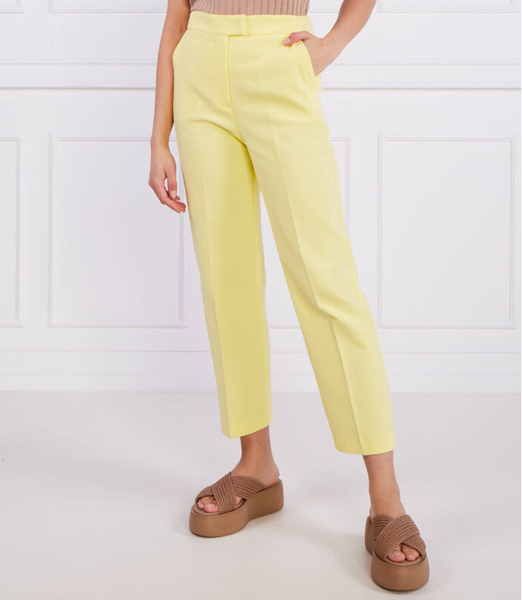Żółte spodnie Beatrice B z bawełny w stylu casual