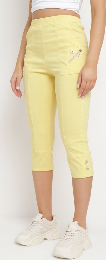 Żółte spodnie born2be w stylu casual