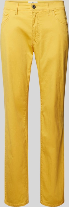 Żółte spodnie Brax z bawełny