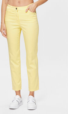 Żółte spodnie Olsen w stylu casual