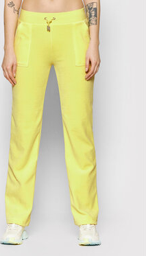 Żółte spodnie sportowe Juicy Couture z dresówki