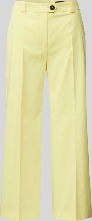 Żółte spodnie Windsor z bawełny w stylu retro