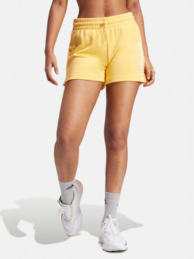 Żółte szorty Adidas w sportowym stylu