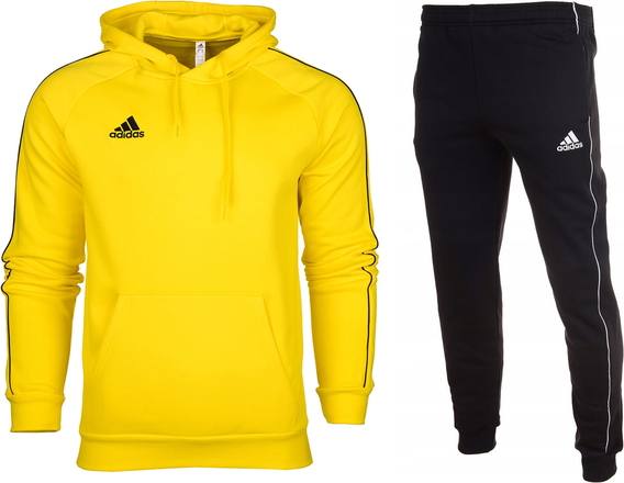 Żółty dres Adidas z dresówki w sportowym stylu