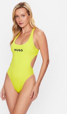 Żółty strój kąpielowy Hugo Boss w sportowym stylu