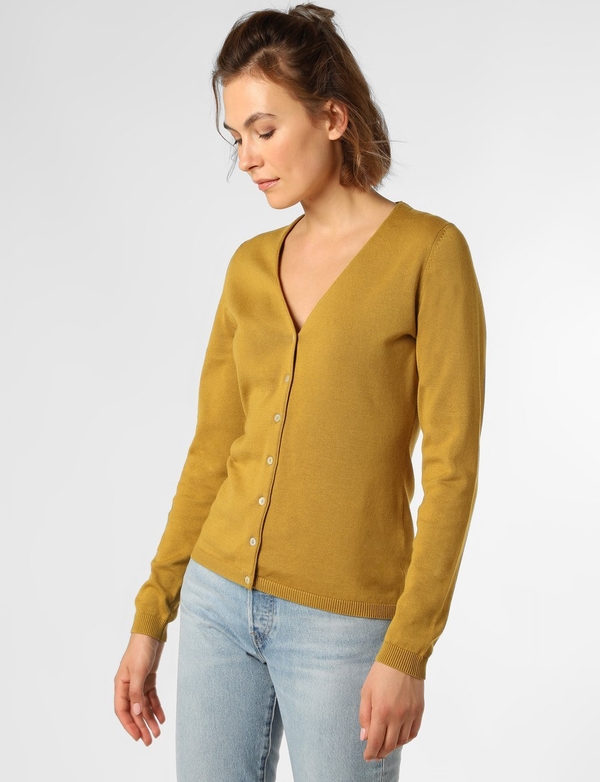Żółty sweter brookshire z bawełny w stylu casual