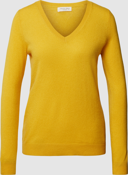 Żółty sweter Christian Berg Woman z kaszmiru