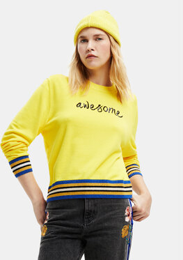 Żółty sweter Desigual